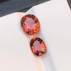 Pinkish Orange Natural Tourmaline Loose Gemstones 3.60 Ct Antique Oval Cushion