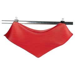 Fular plisado de seda rosa/naranja Hermès