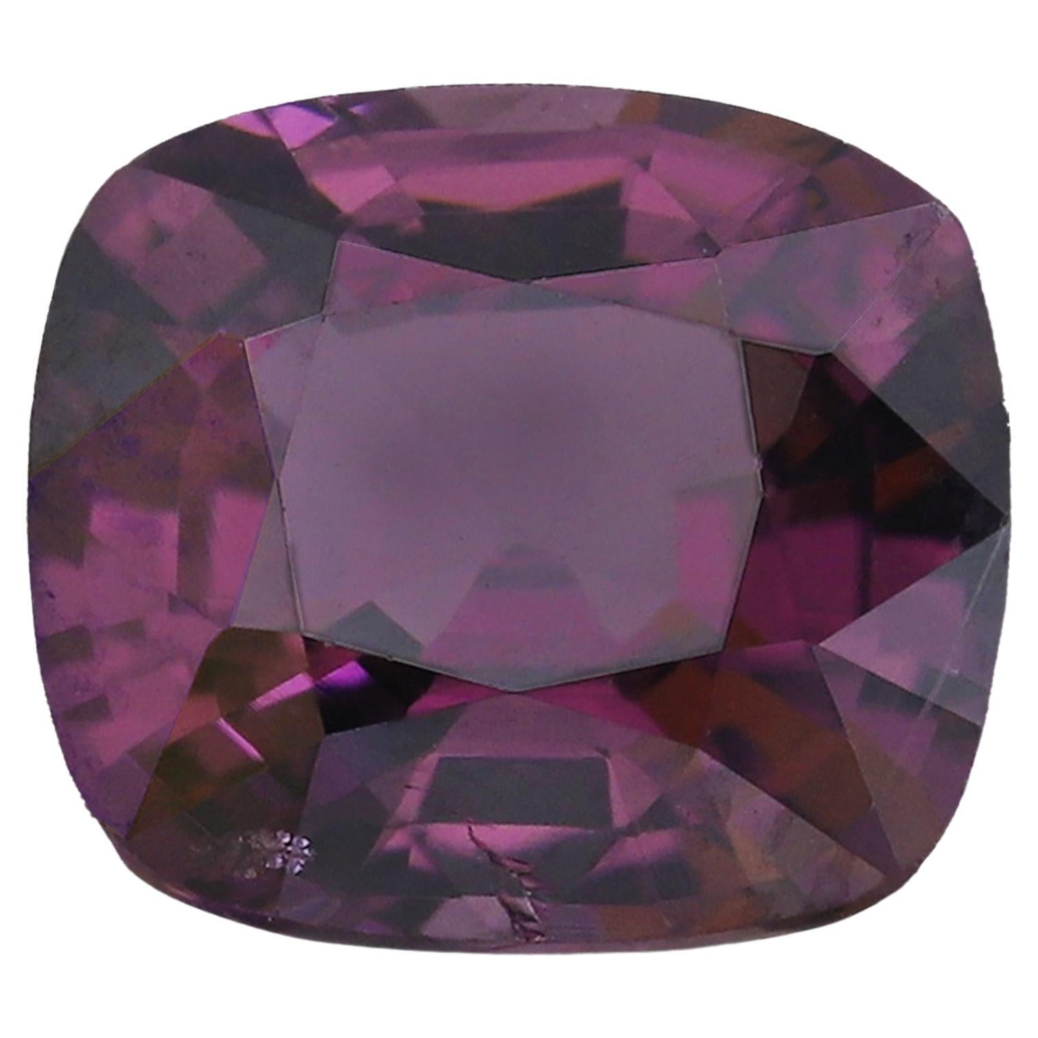 Pinkish Purple Spinel Gemstone 1.41 Carats Certified Loose Spinel for Ring