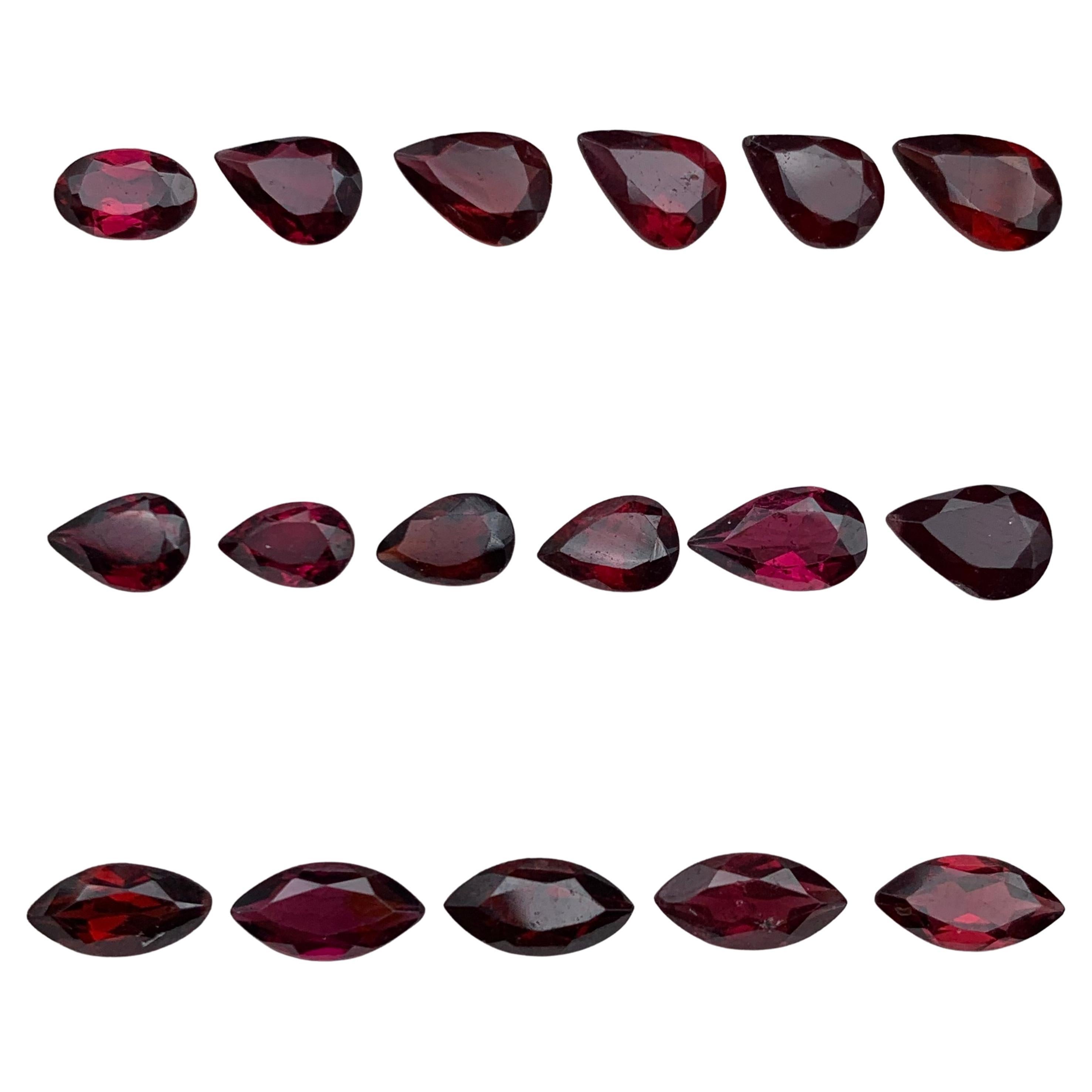 Pinkish Red Natural Rhodolite Garnet Jewelry Size Loose Gemstones Lot 12.85 Ct