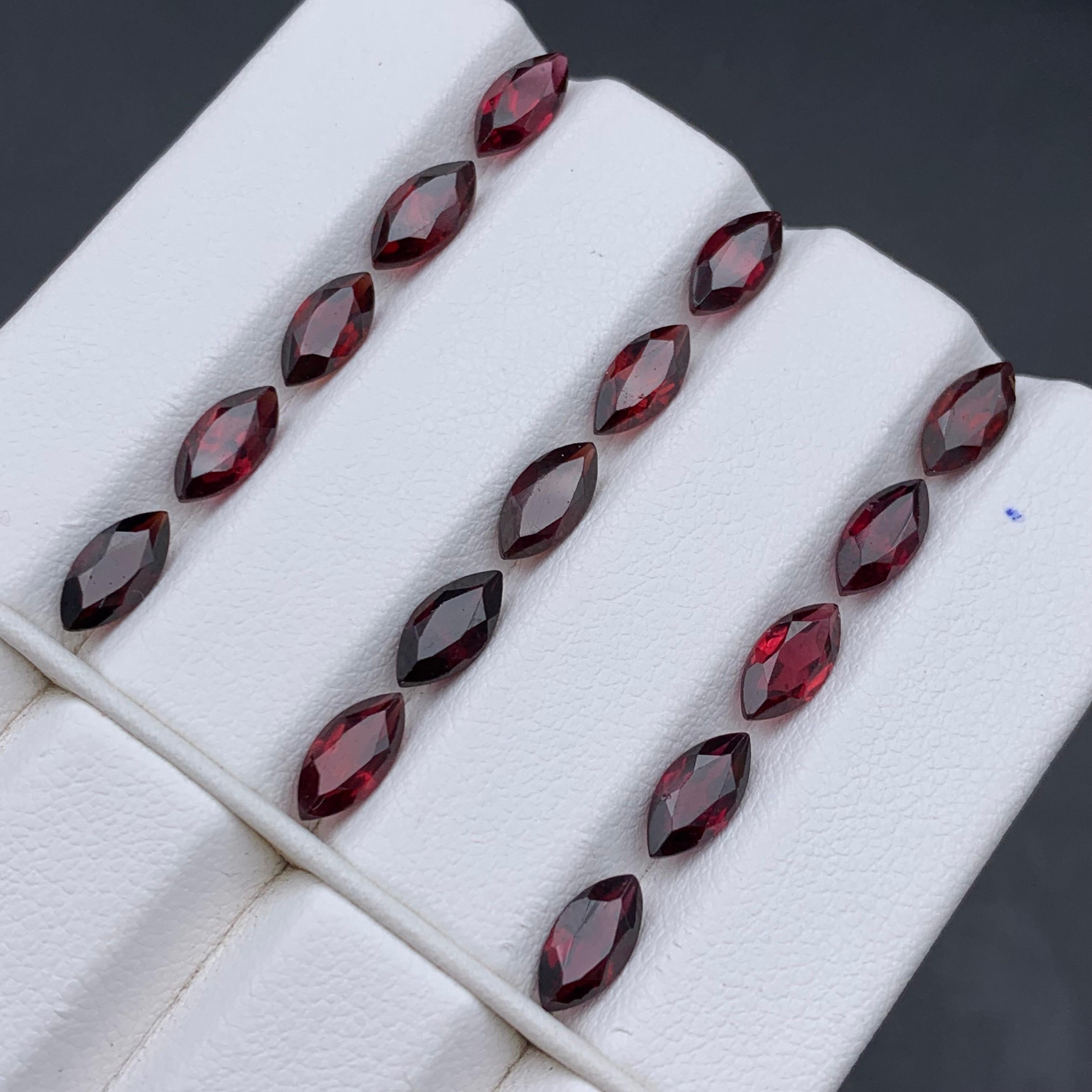 Marquise Cut Pinkish Red Natural Rhodolite Garnet Jewelry Size Loose Gemstones Lot 13.30 Ct For Sale