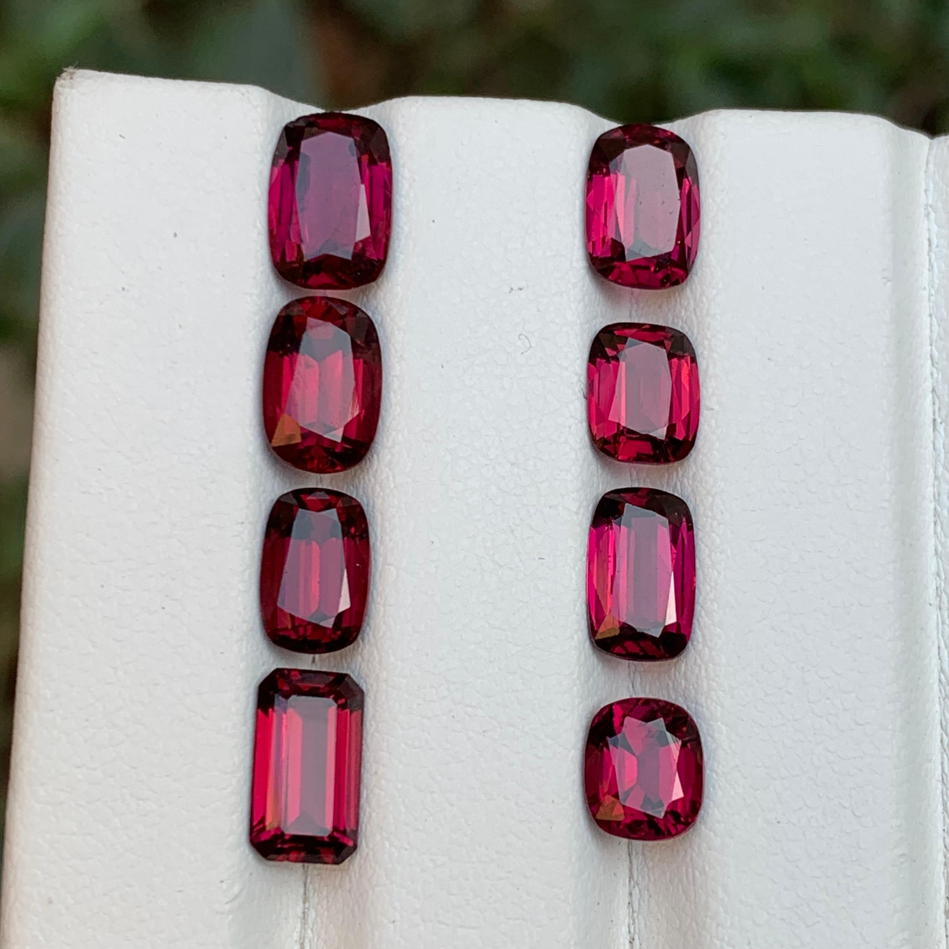 Contemporain Pierres précieuses en rhodolite naturelle rouge rosé taille bijou de 14.05 carats en vente