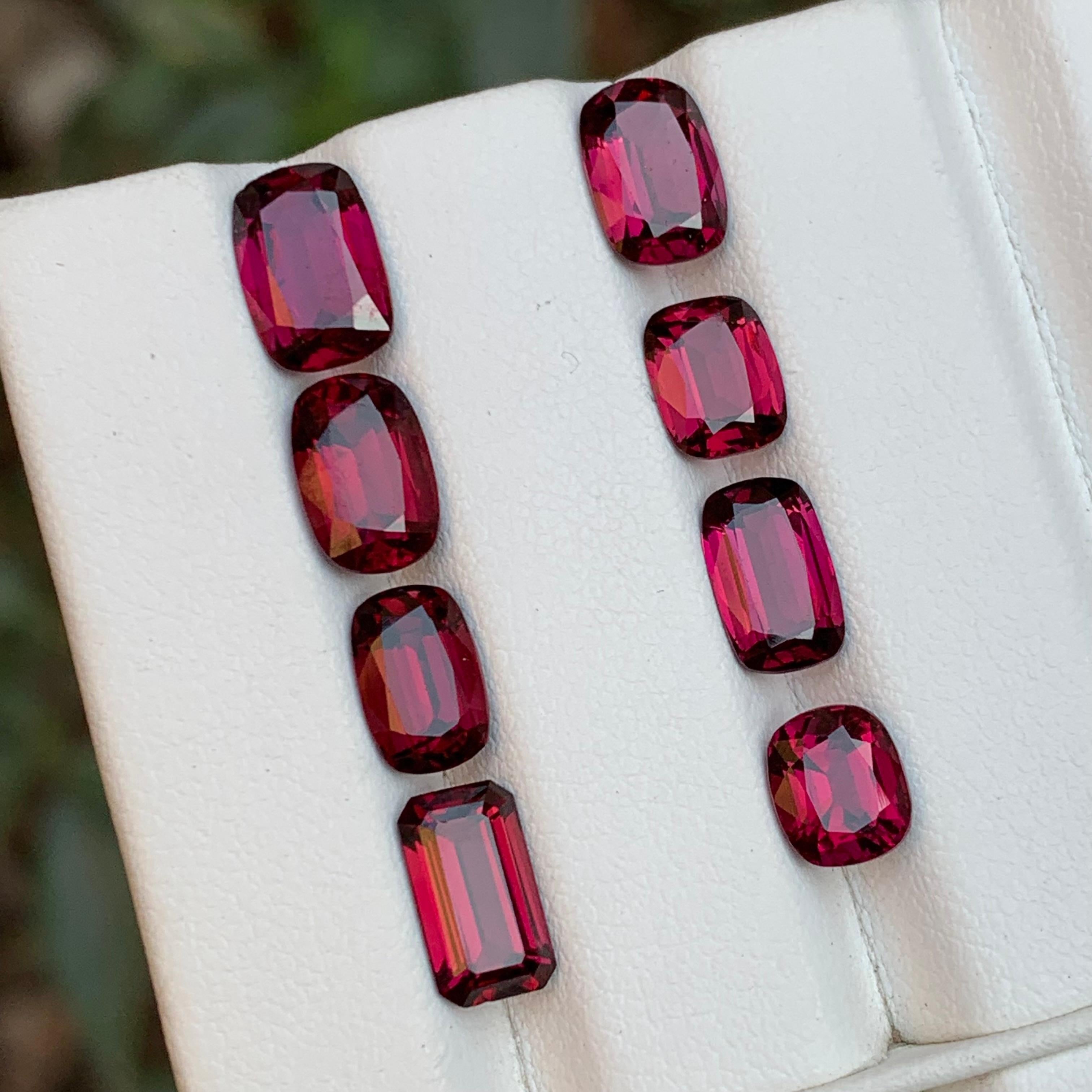 Pierres précieuses en rhodolite naturelle rouge rosé taille bijou de 14.05 carats en vente 3