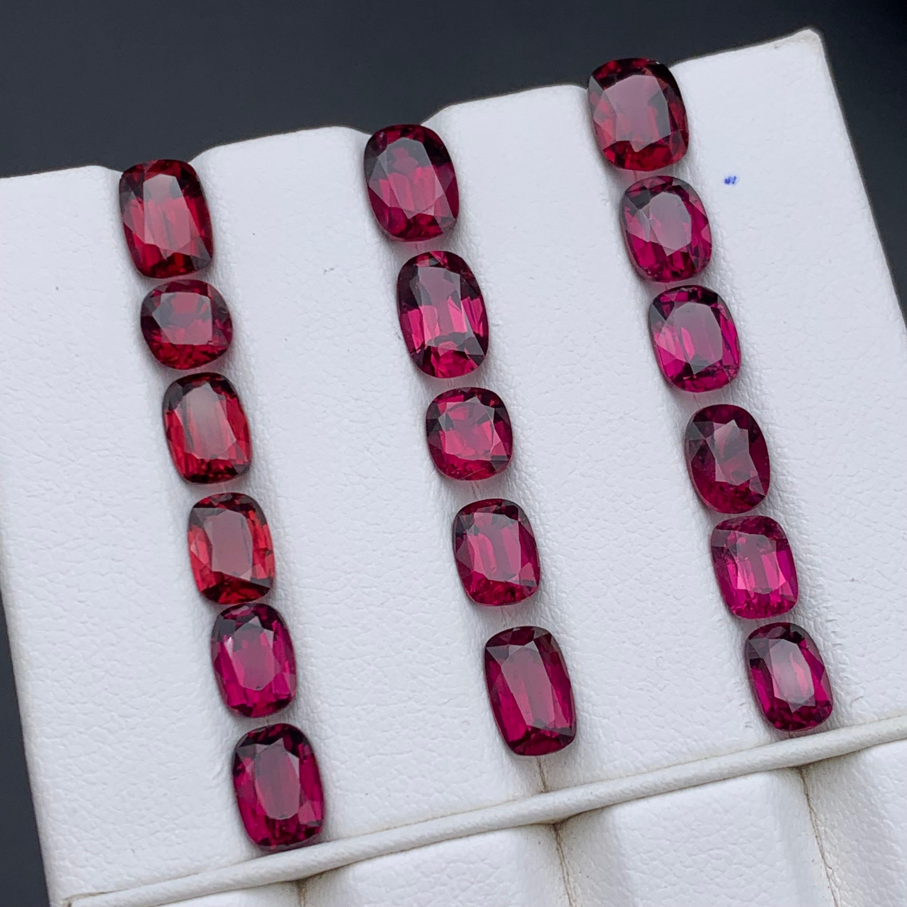Pinkish Red Natural Rhodolite Garnet Jewelry Size Loose Gemstones Lot 23.90 Ct For Sale 4