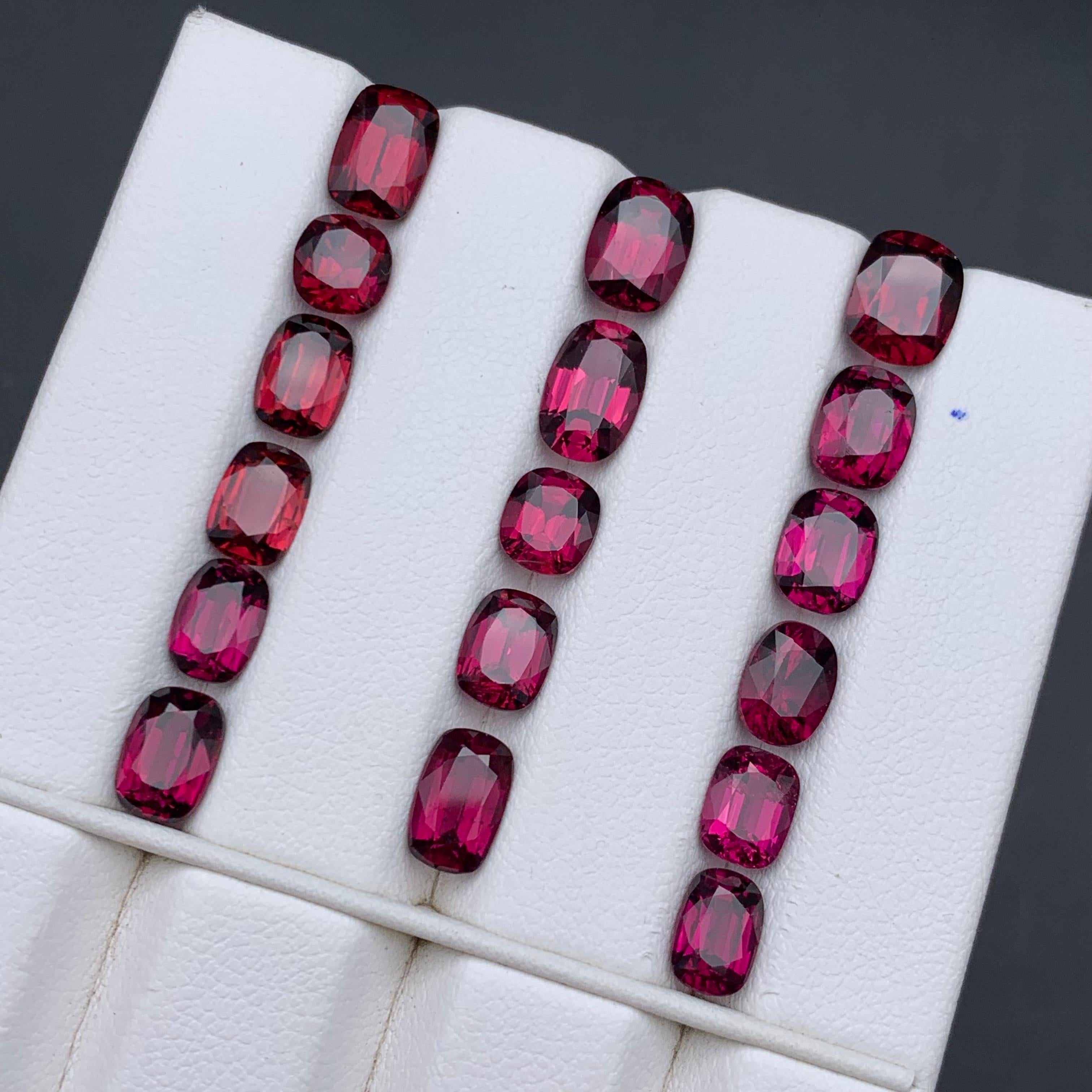 Pinkish Red Natural Rhodolite Garnet Jewelry Size Loose Gemstones Lot 23.90 Ct For Sale 5