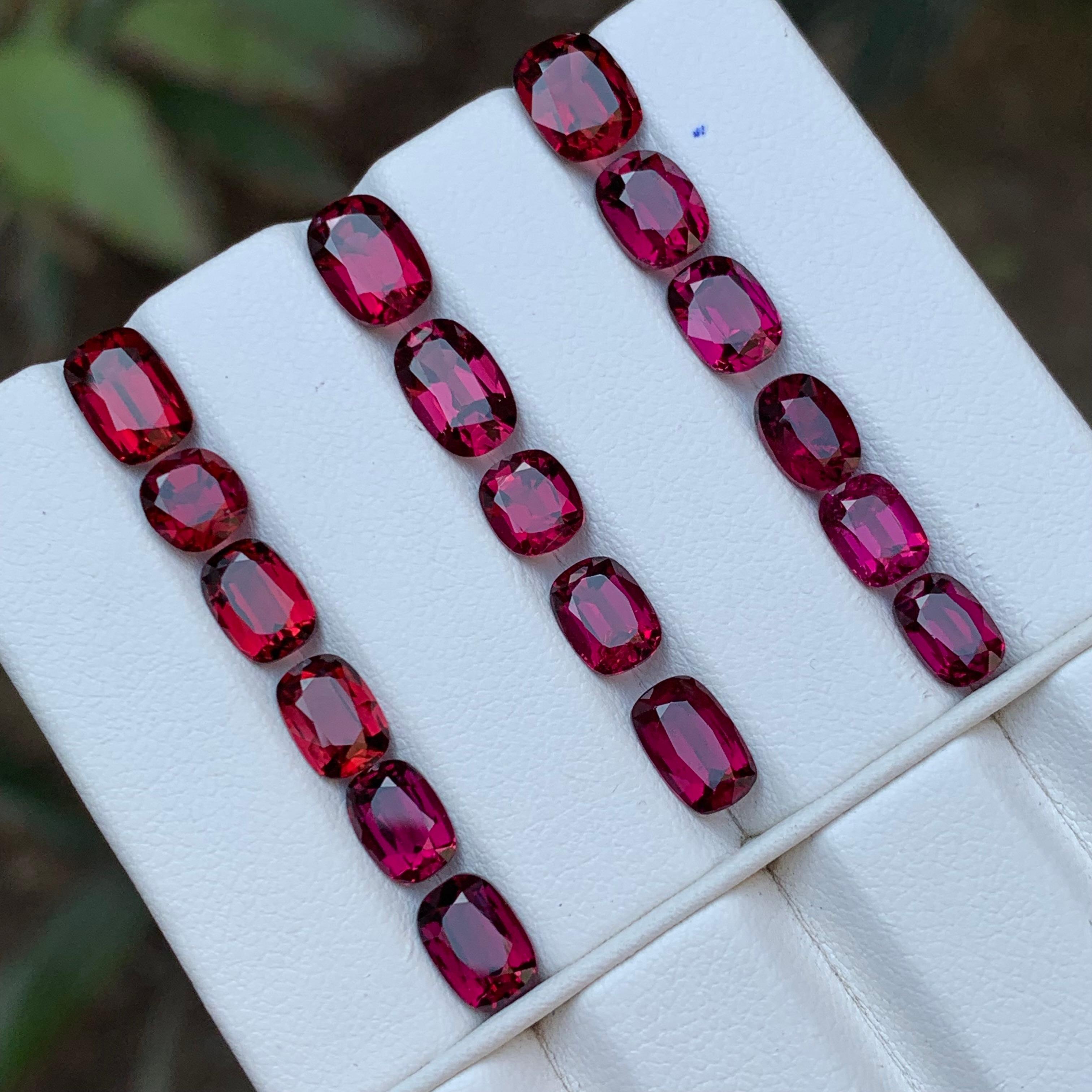 Pinkish Red Natural Rhodolite Garnet Jewelry Size Loose Gemstones Lot 23.90 Ct For Sale 6
