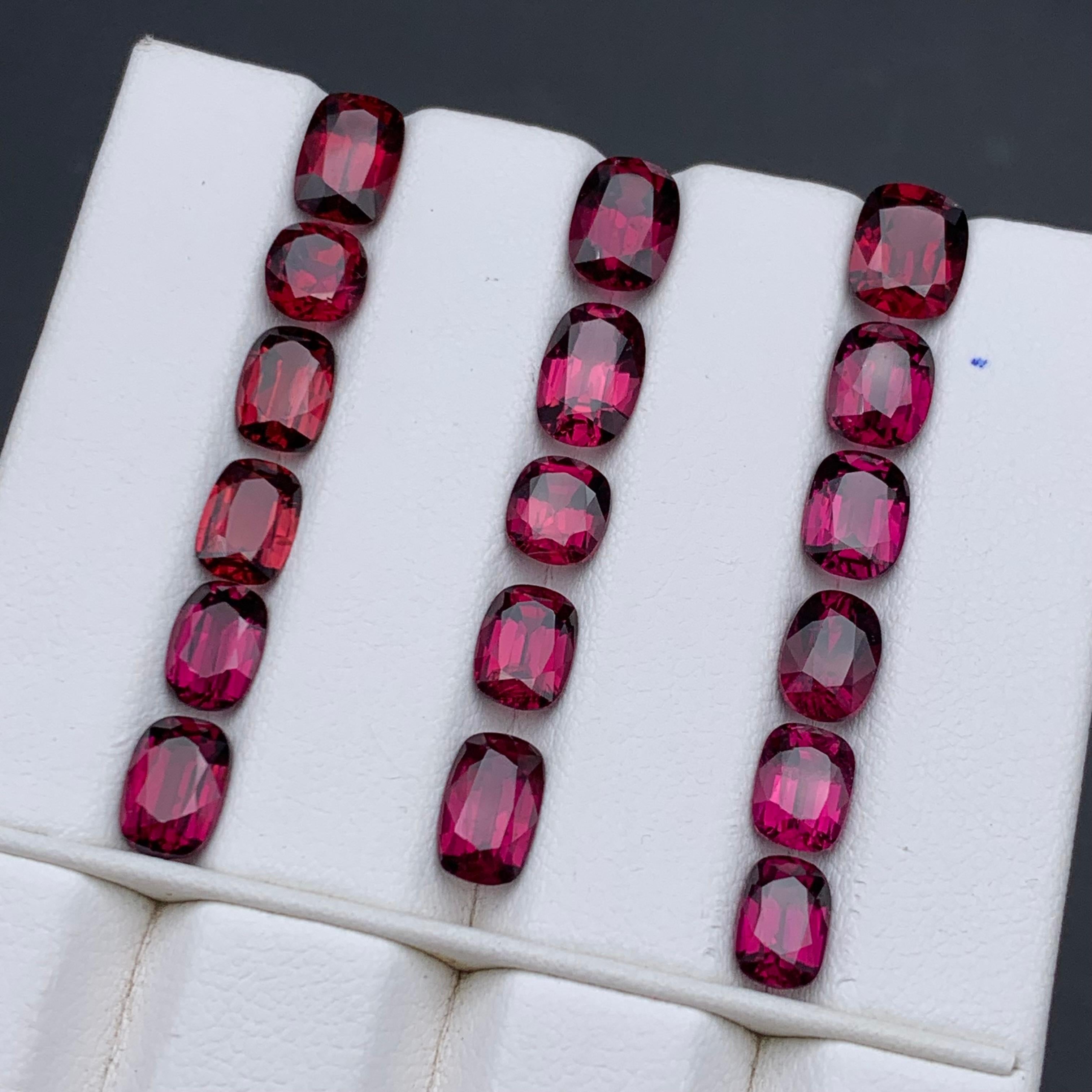 Pinkish Red Natural Rhodolite Garnet Jewelry Size Loose Gemstones Lot 23.90 Ct For Sale 7