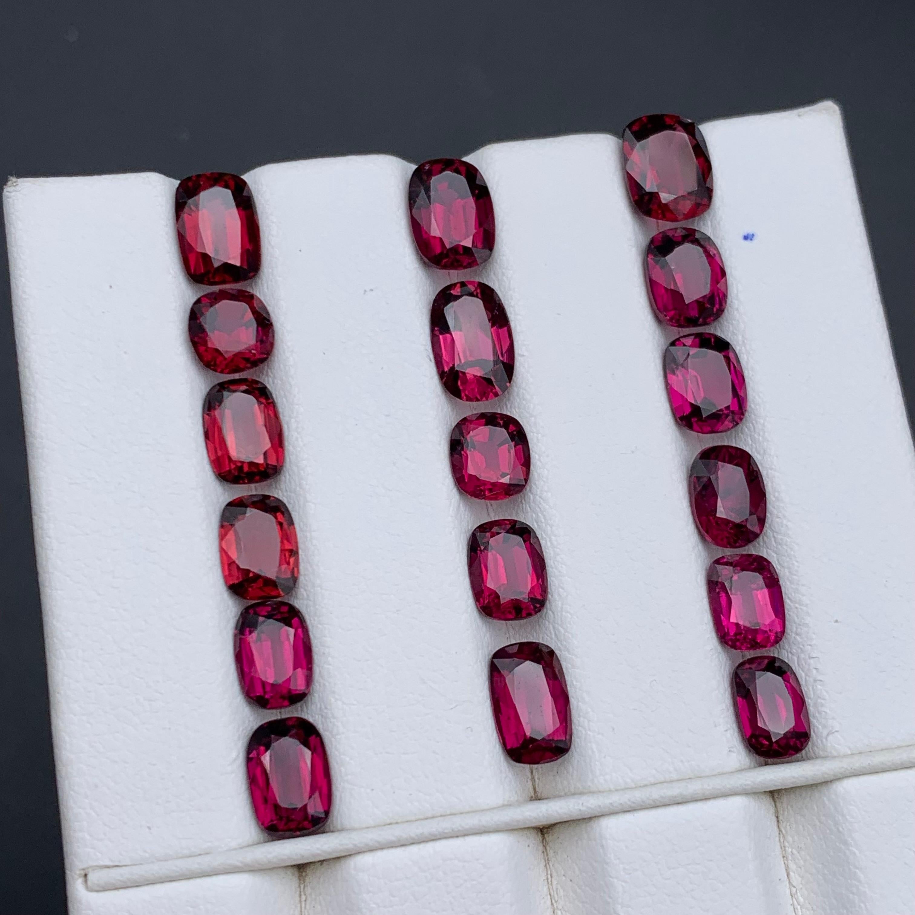 Pinkish Red Natural Rhodolite Garnet Jewelry Size Loose Gemstones Lot 23.90 Ct For Sale 1