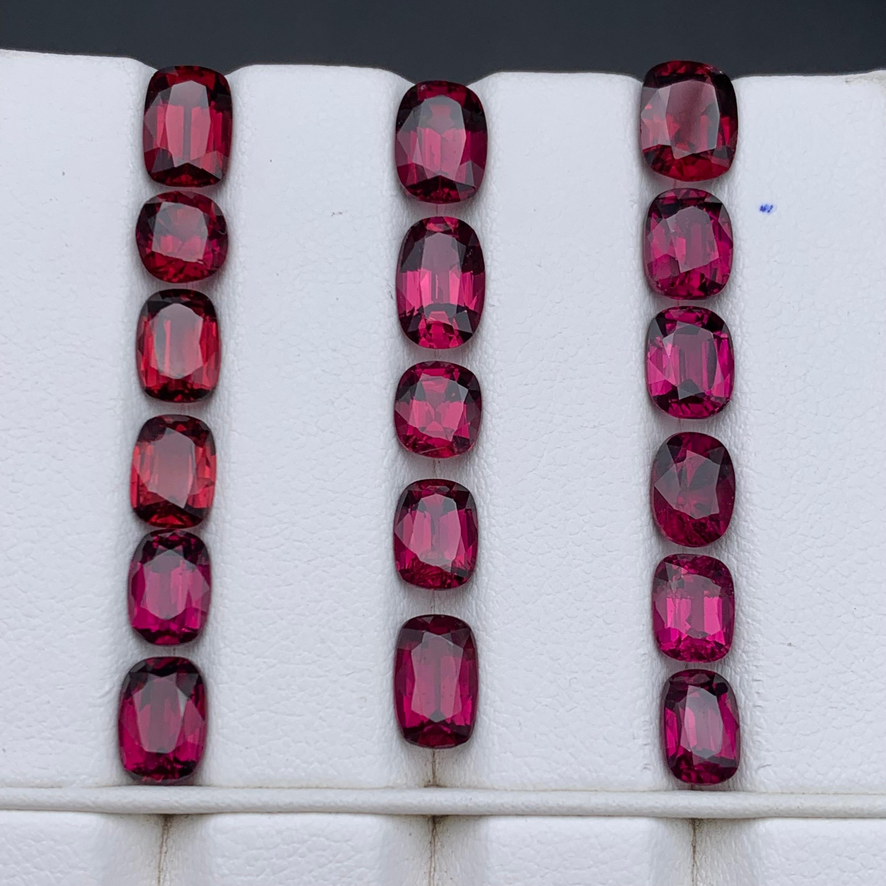 Pinkish Red Natural Rhodolite Garnet Jewelry Size Loose Gemstones Lot 23.90 Ct For Sale 3
