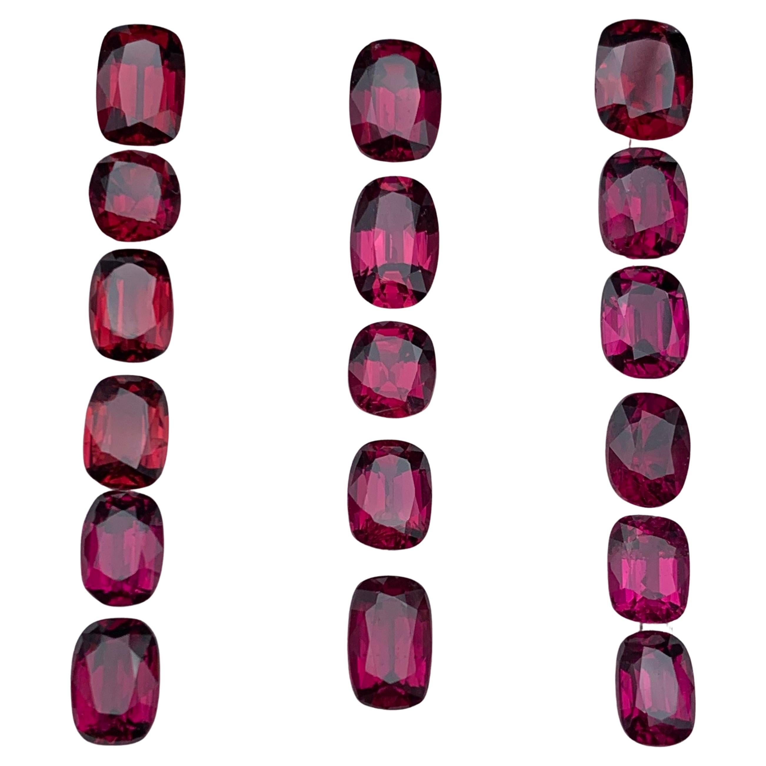 Pinkish Red Natural Rhodolite Garnet Jewelry Size Loose Gemstones Lot 23.90 Ct For Sale