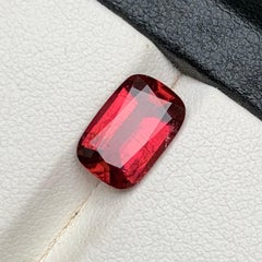 Pinkish Red Natural Rubellite Tourmaline 2.50 Carat Cushion Cut Loose Gemstone