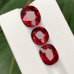 Pinkish Red Natural Rubellite Tourmaline Loose Gemstones Lot 12.80Ct Cushion Cut