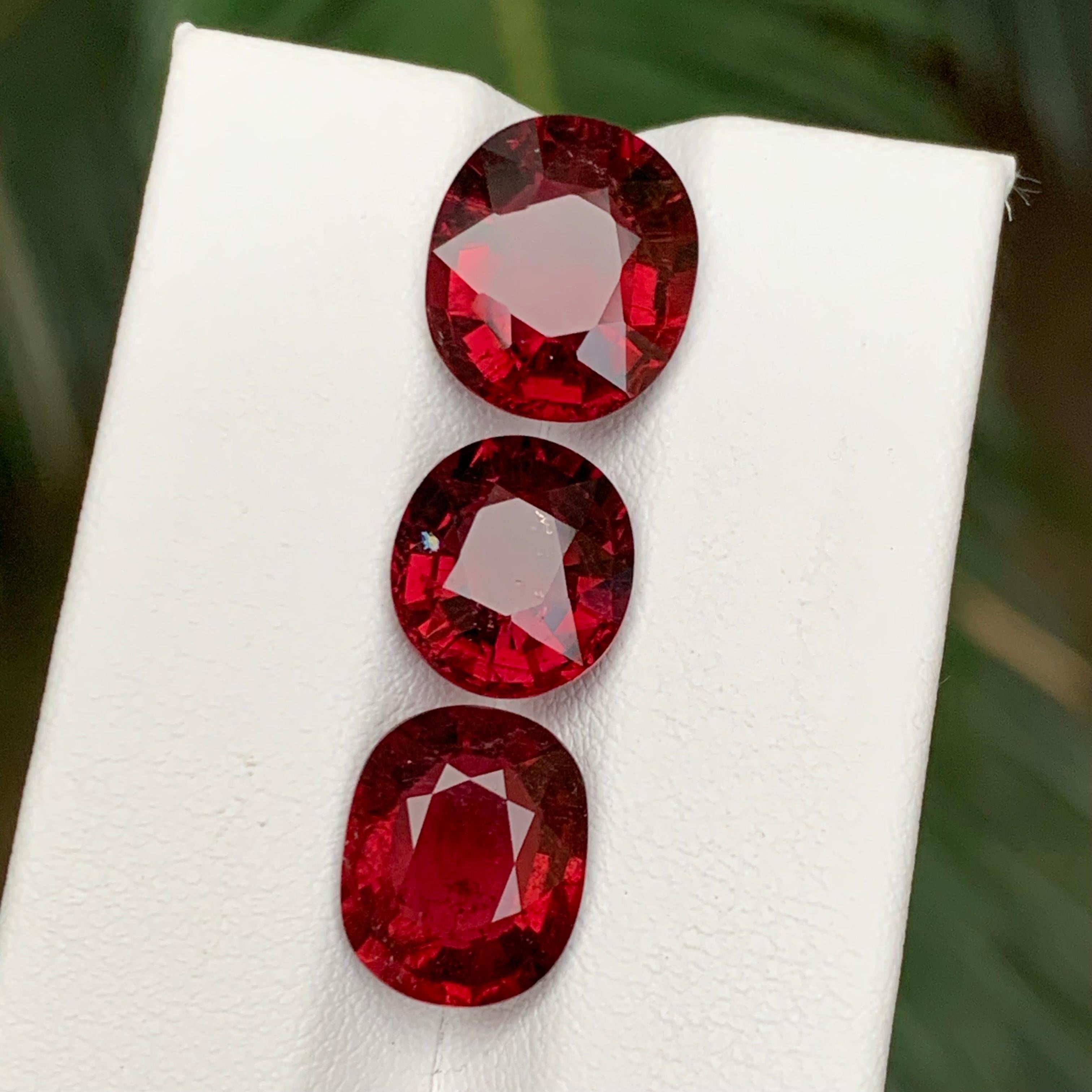 Gemas sueltas de turmalina rubelita natural rojo rosado Lote 12.80Ct talla cojín Contemporáneo en venta