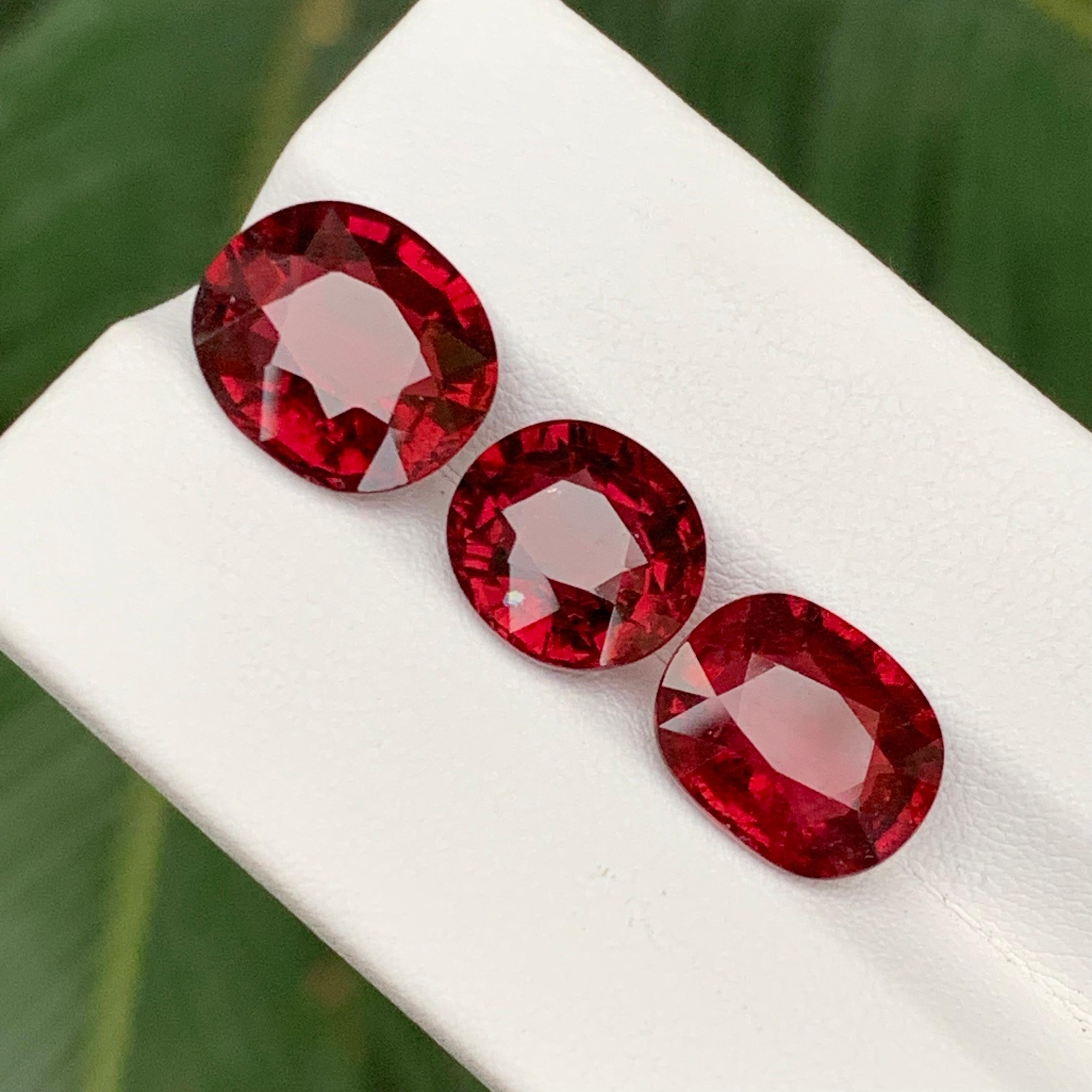 Gemas sueltas de turmalina rubelita natural rojo rosado Lote 12.80Ct talla cojín Corte cojín en venta