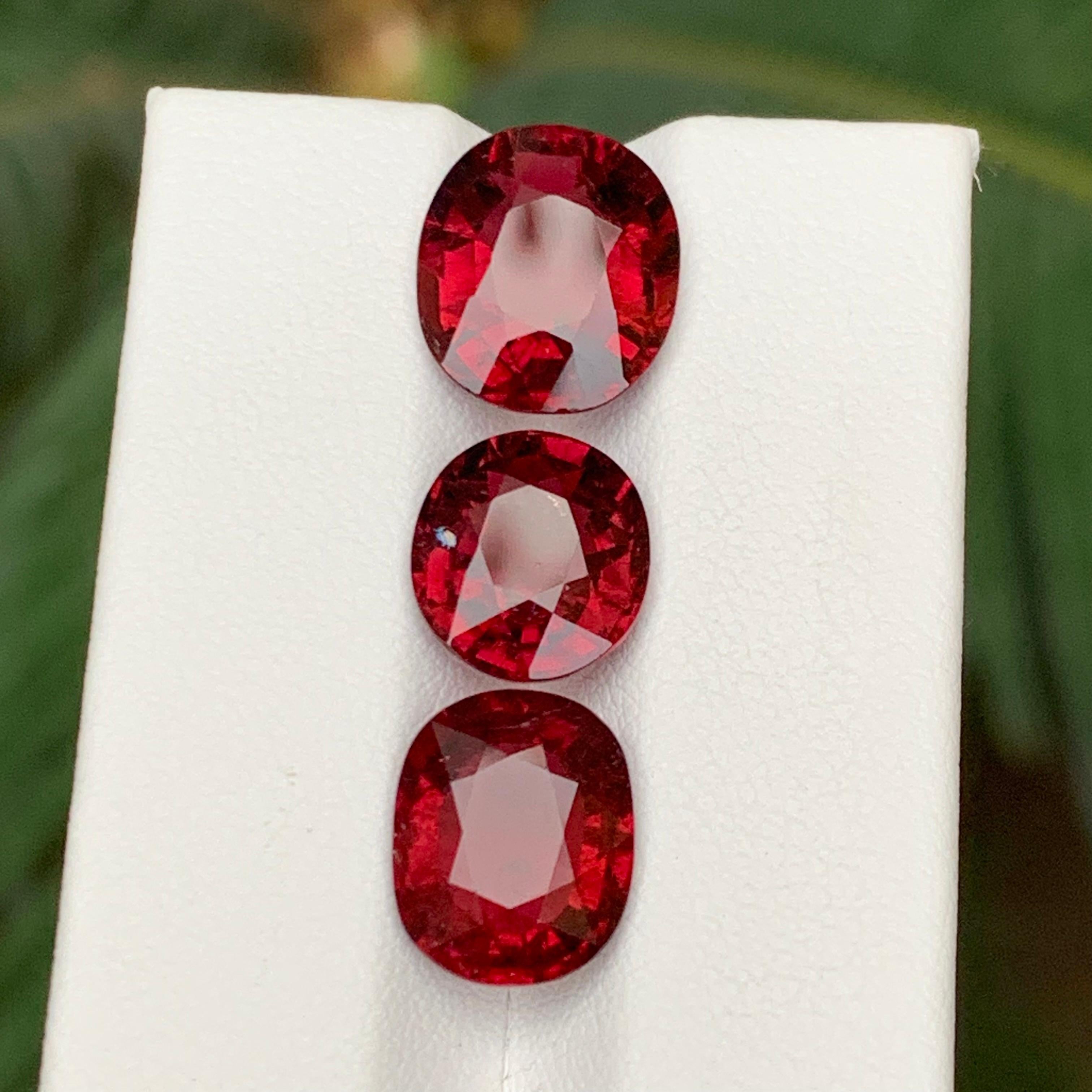 Gemas sueltas de turmalina rubelita natural rojo rosado Lote 12.80Ct talla cojín en Nuevo estado para la venta en Peshawar, PK