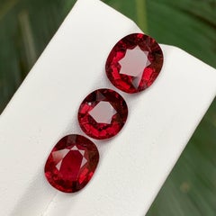 Gemas sueltas de turmalina rubelita natural rojo rosado Lote 12.80Ct talla cojín