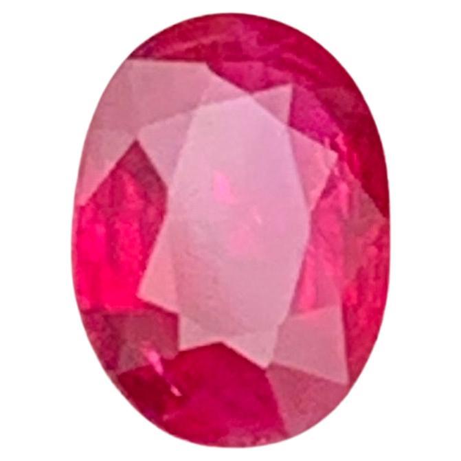 Pinkish Red Natural Ruby 1 Carat Oval Cut Loose Gemstone for Fine Jewelry Making