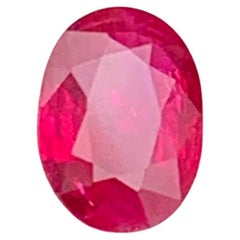 Pinkish Red Natural Ruby 1 Carat Oval Cut Loose Gemstone for Fine Jewelry Making