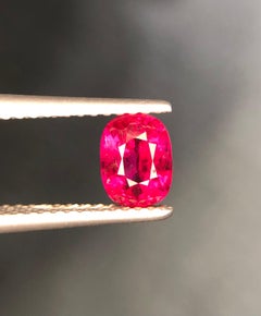 Pinkish Red Natural Ruby 1.06 Carat Cushion Cut Loose Gemstone for Ring, Jewelry