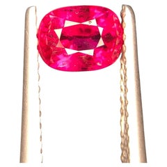 Pinkish Red Natural Ruby 1.06 Carat Cushion Cut Loose Gemstone for Ring, Jewelry