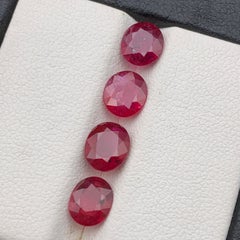 Pinkish Red Natural Ruby Oval Cut 4.41 Carat Loose Gemstones Parcel for Jewelry