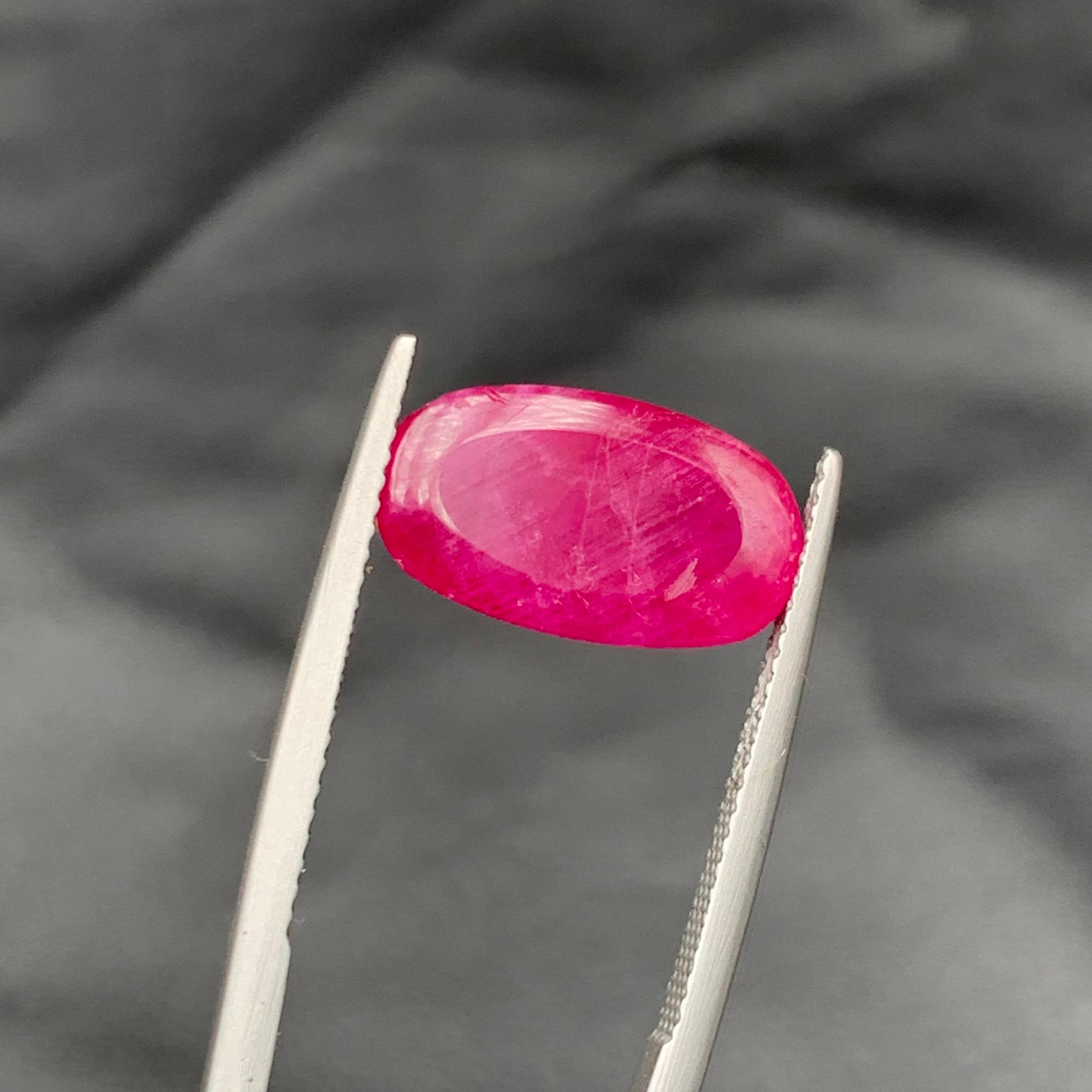 Anillo de Rubí Natural Rojo Rosado, Pulsera Gema Suelta 6.30Ct Cabochon Cut Jewel en venta 6