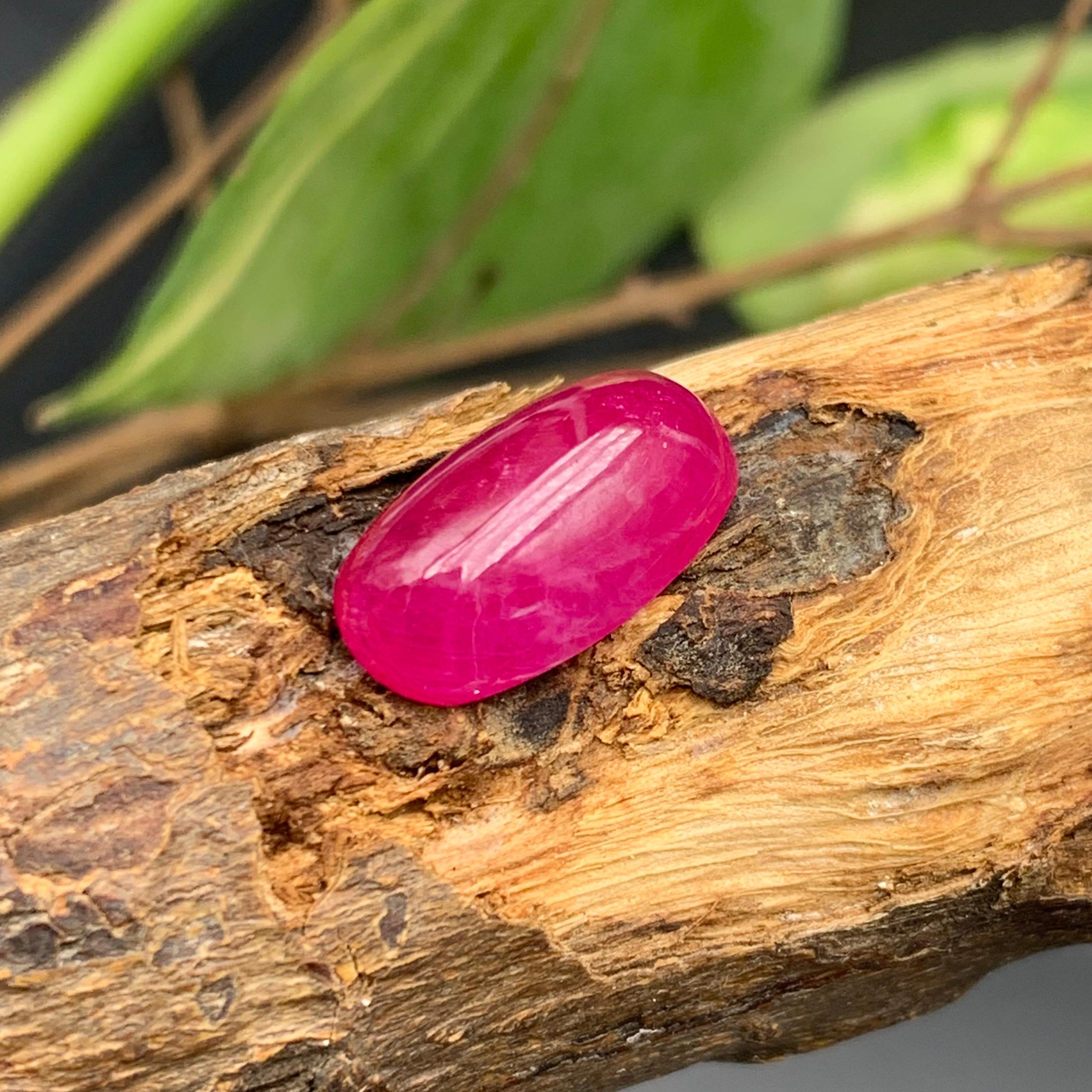 Anillo de Rubí Natural Rojo Rosado, Pulsera Gema Suelta 6.30Ct Cabochon Cut Jewel Cabujón en venta