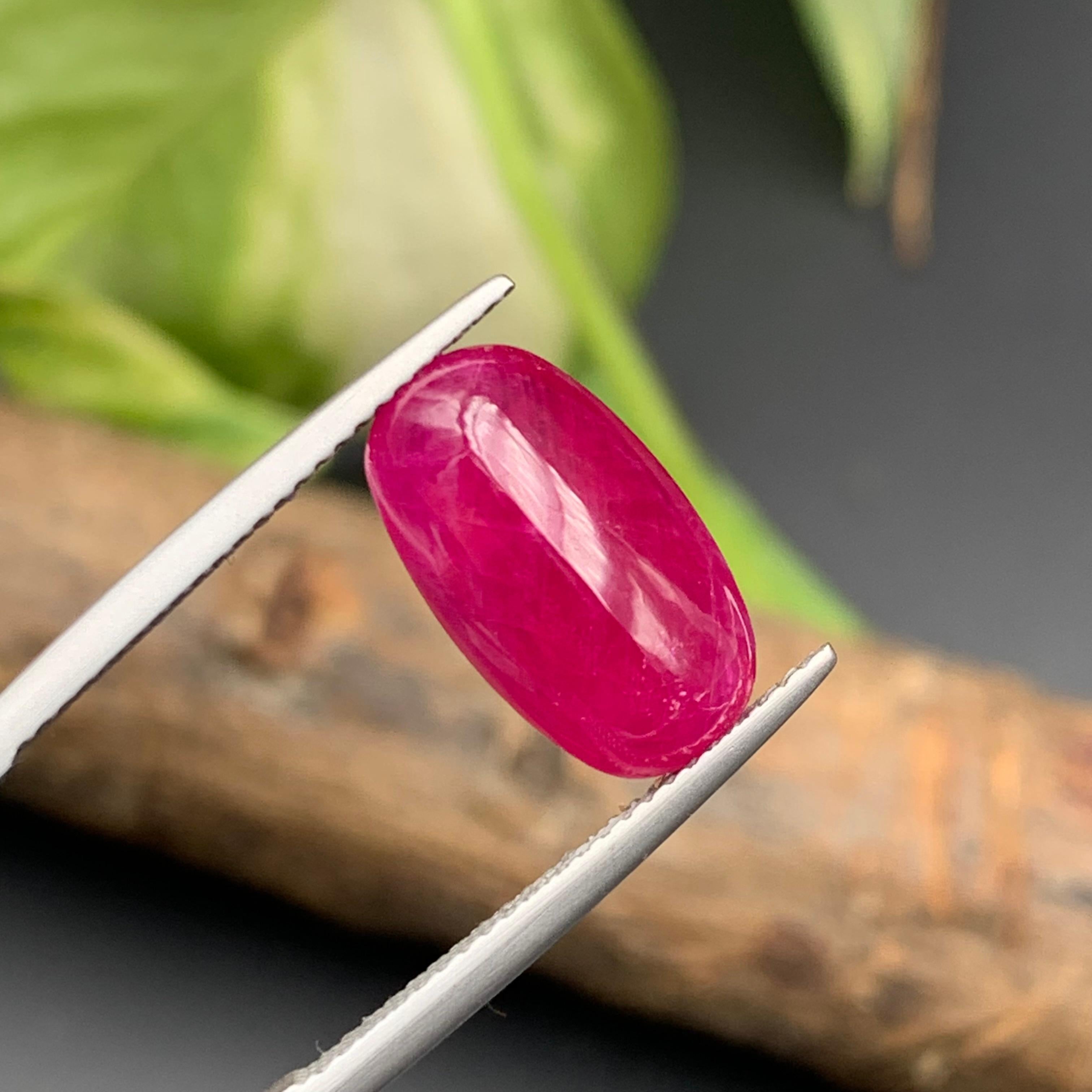 Anillo de Rubí Natural Rojo Rosado, Pulsera Gema Suelta 6.30Ct Cabochon Cut Jewel en Nuevo estado para la venta en Peshawar, PK