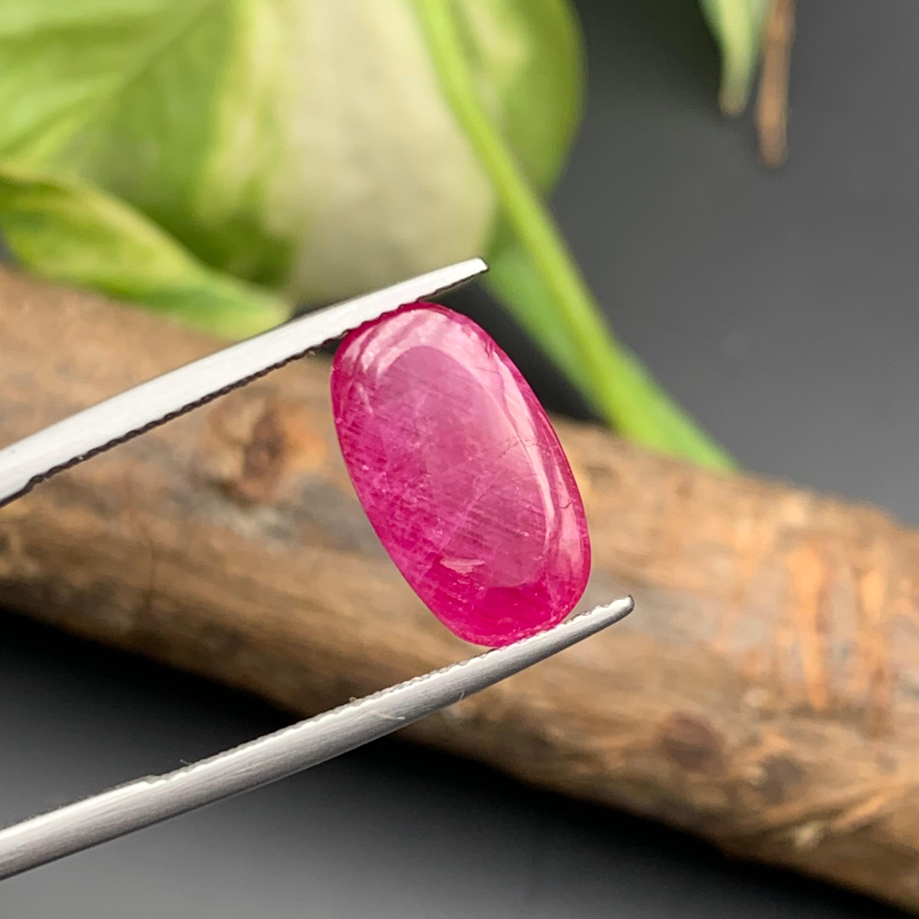 Femenino o masculino Anillo de Rubí Natural Rojo Rosado, Pulsera Gema Suelta 6.30Ct Cabochon Cut Jewel en venta