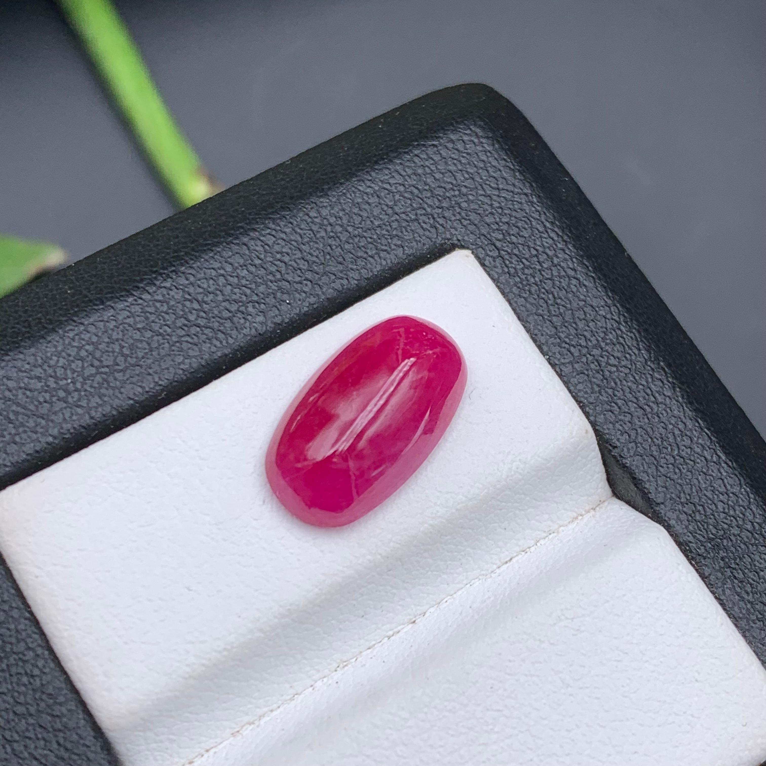Anillo de Rubí Natural Rojo Rosado, Pulsera Gema Suelta 6.30Ct Cabochon Cut Jewel en venta 2