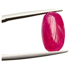 Pinkish Red Natural Ruby Ring, Bracelet Loose Gemstone 6.30Ct Cabochon Cut Jewel