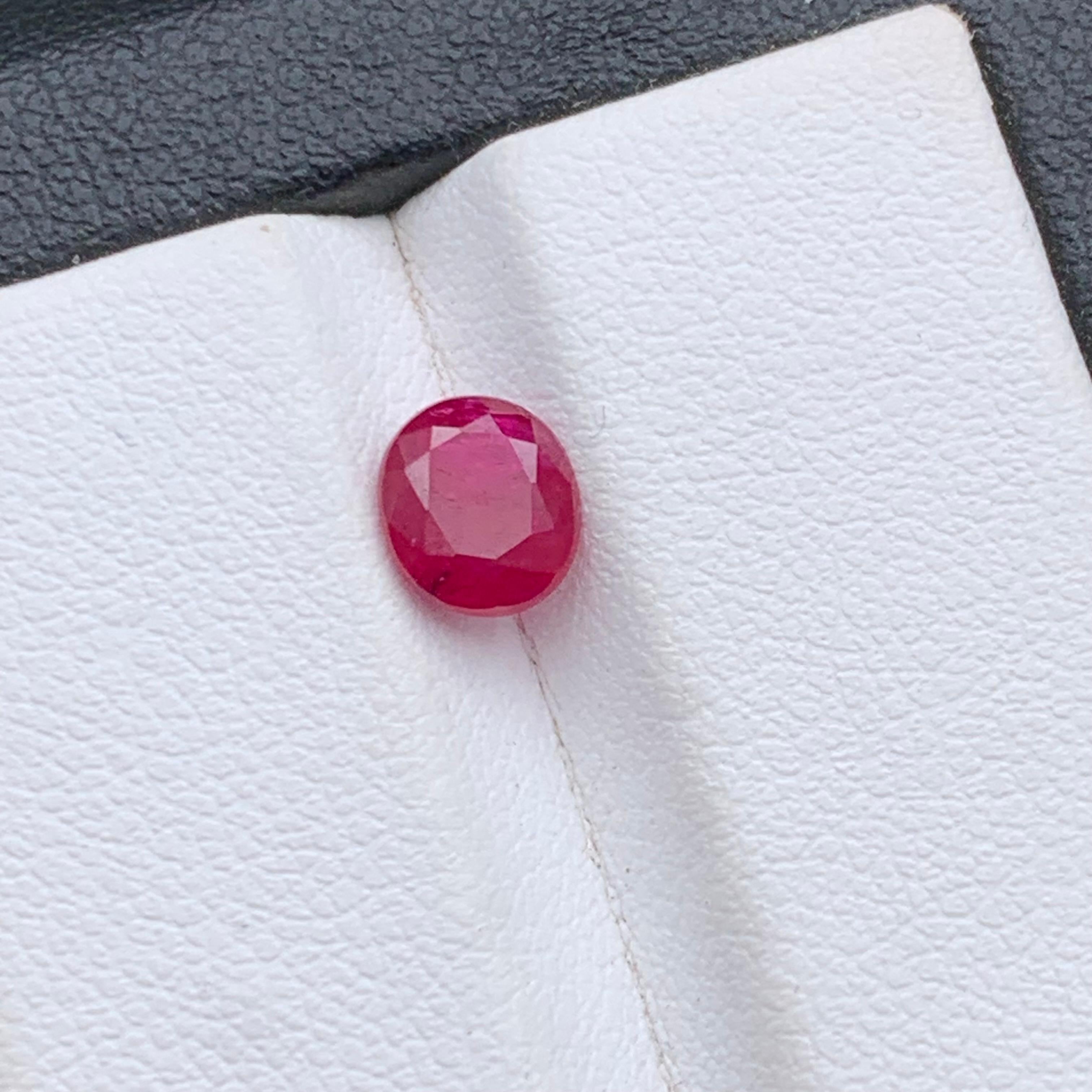Contemporary Pinkish Red Natural Ruby Ring Loose Gemstone 1.30 Ct Oval Cushion Cut-Jewelry