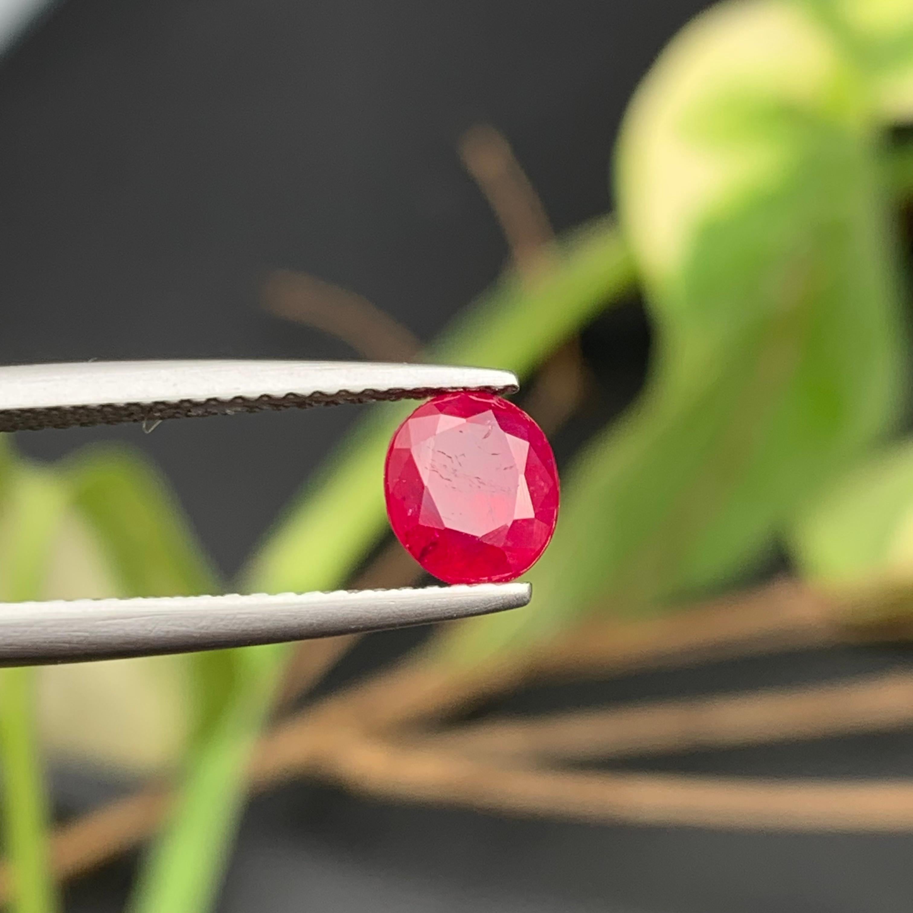 Oval Cut Pinkish Red Natural Ruby Ring Loose Gemstone 1.30 Ct Oval Cushion Cut-Jewelry