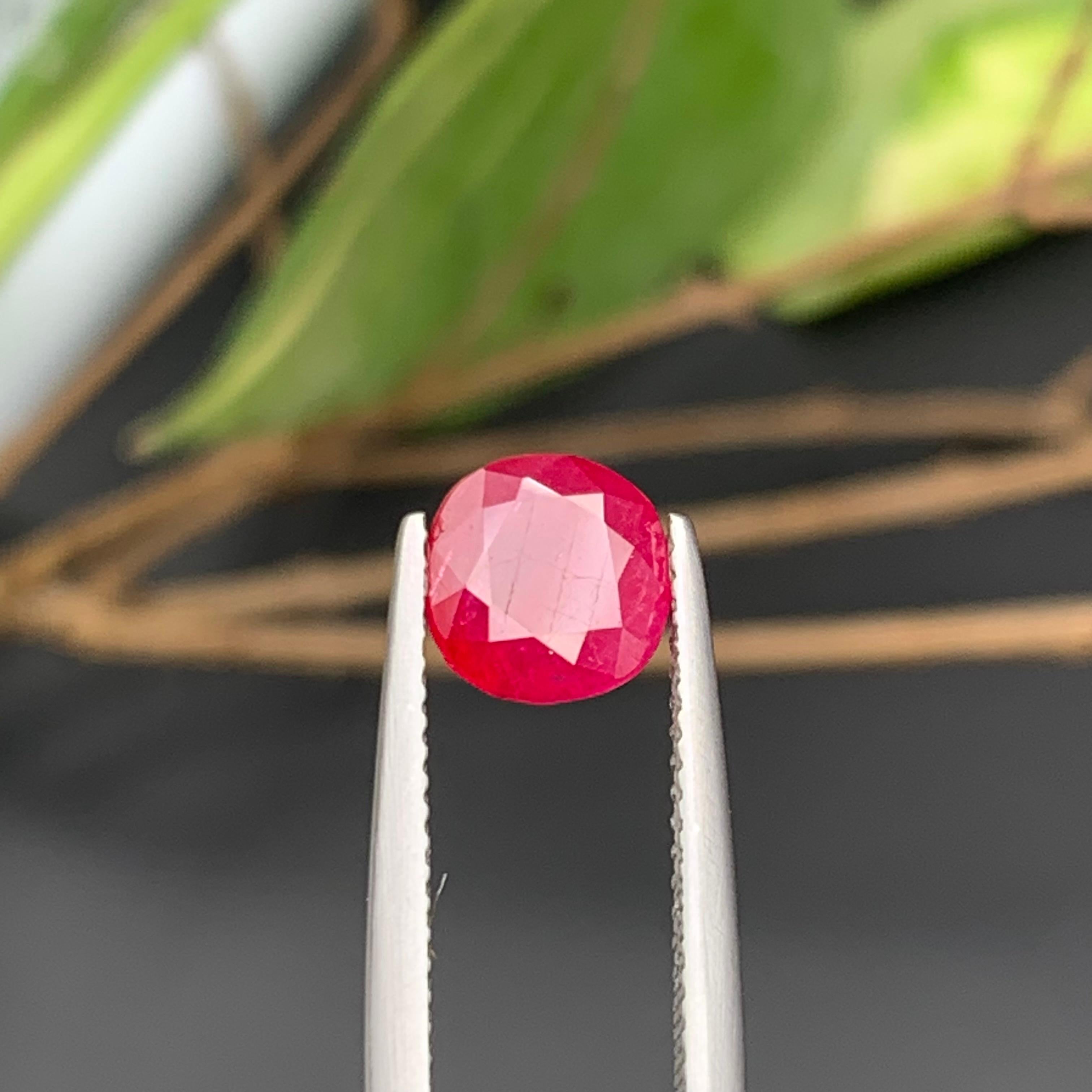 Anillo de rubí natural rojo rosado Piedra suelta 2,10 quilates talla cojín para joyería 3