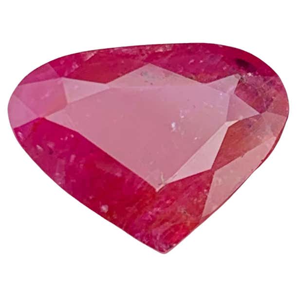 Pinkish Red Ruby 4.93 Ct Pear Cut Natural Loose Gemstone for Ring or ...
