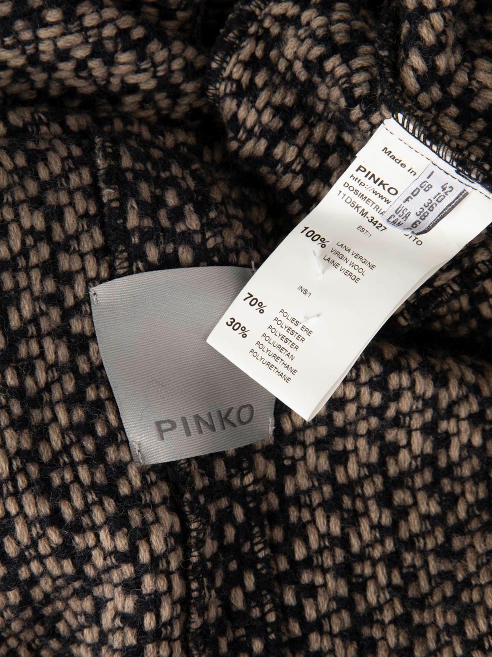 Women's Pinko Abstract Wool Mid-Length Coat Size M