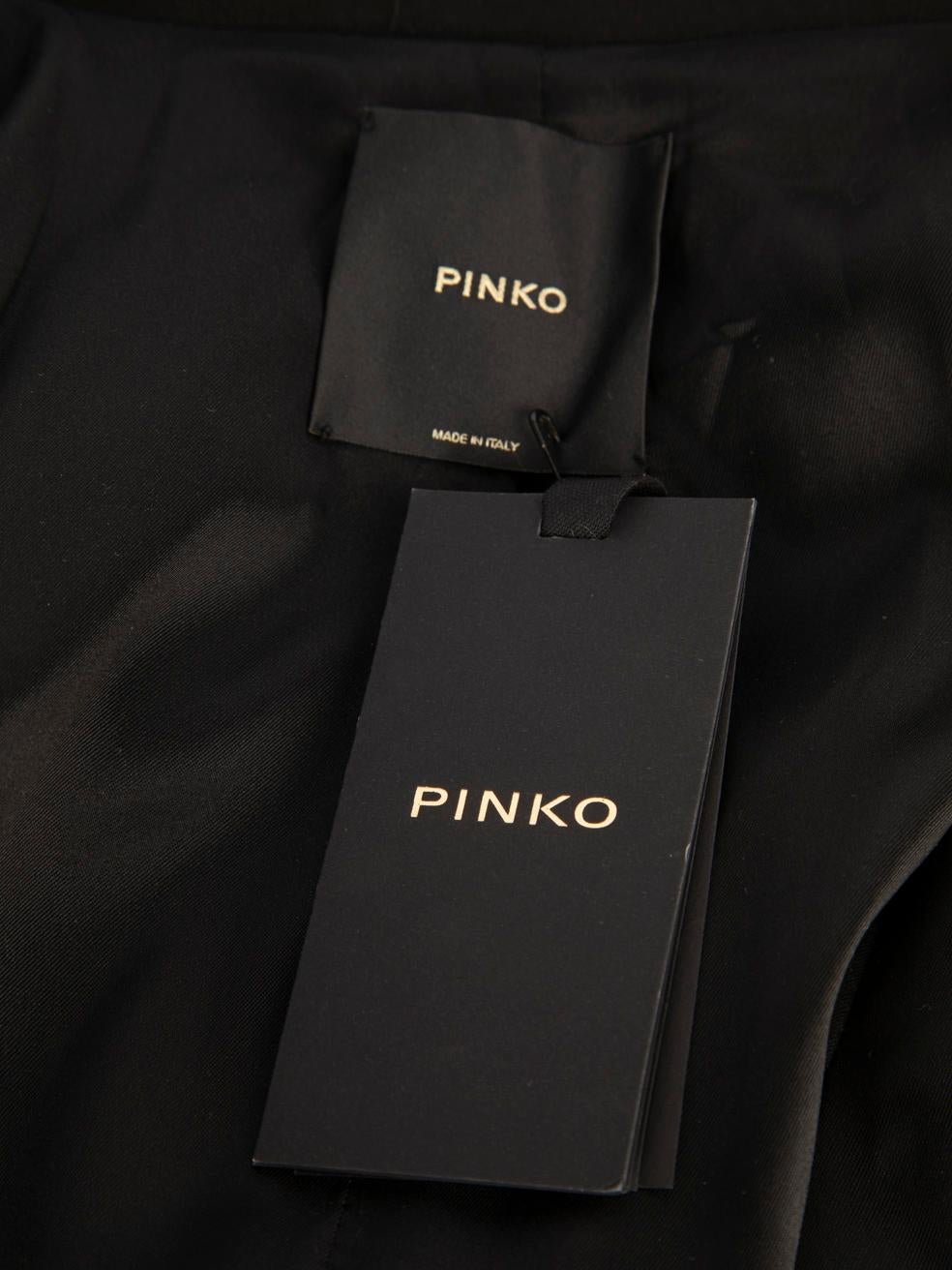 Pinko Black Gianburrasca Blazer Jacket Size M Pour femmes en vente