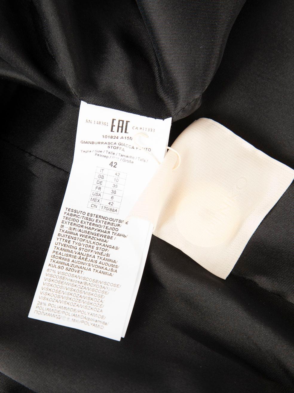 Pinko Black Gianburrasca Blazer Jacket Size M en vente 1