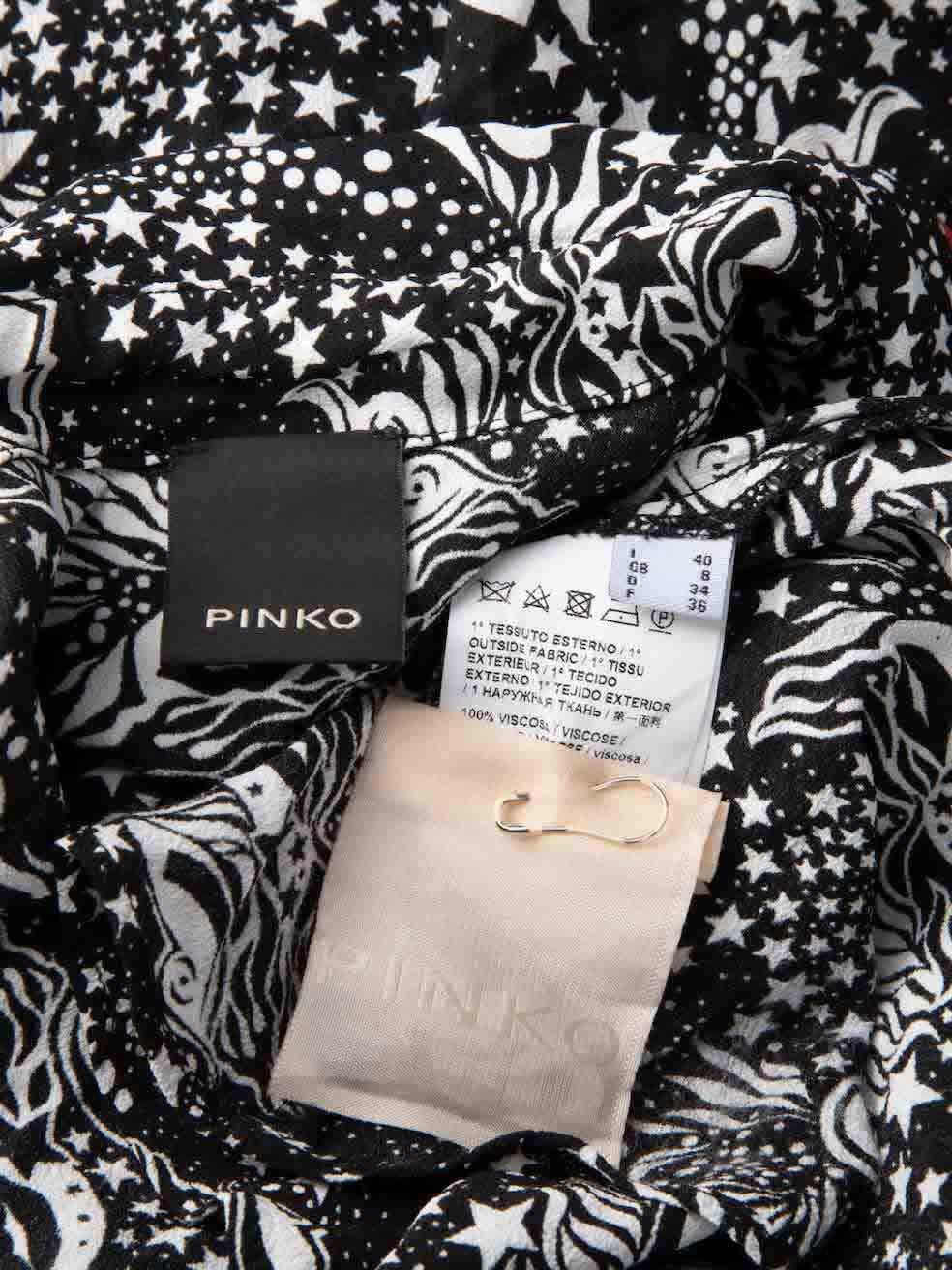 Pinko Black Heart Patterned Dress Size S For Sale 2