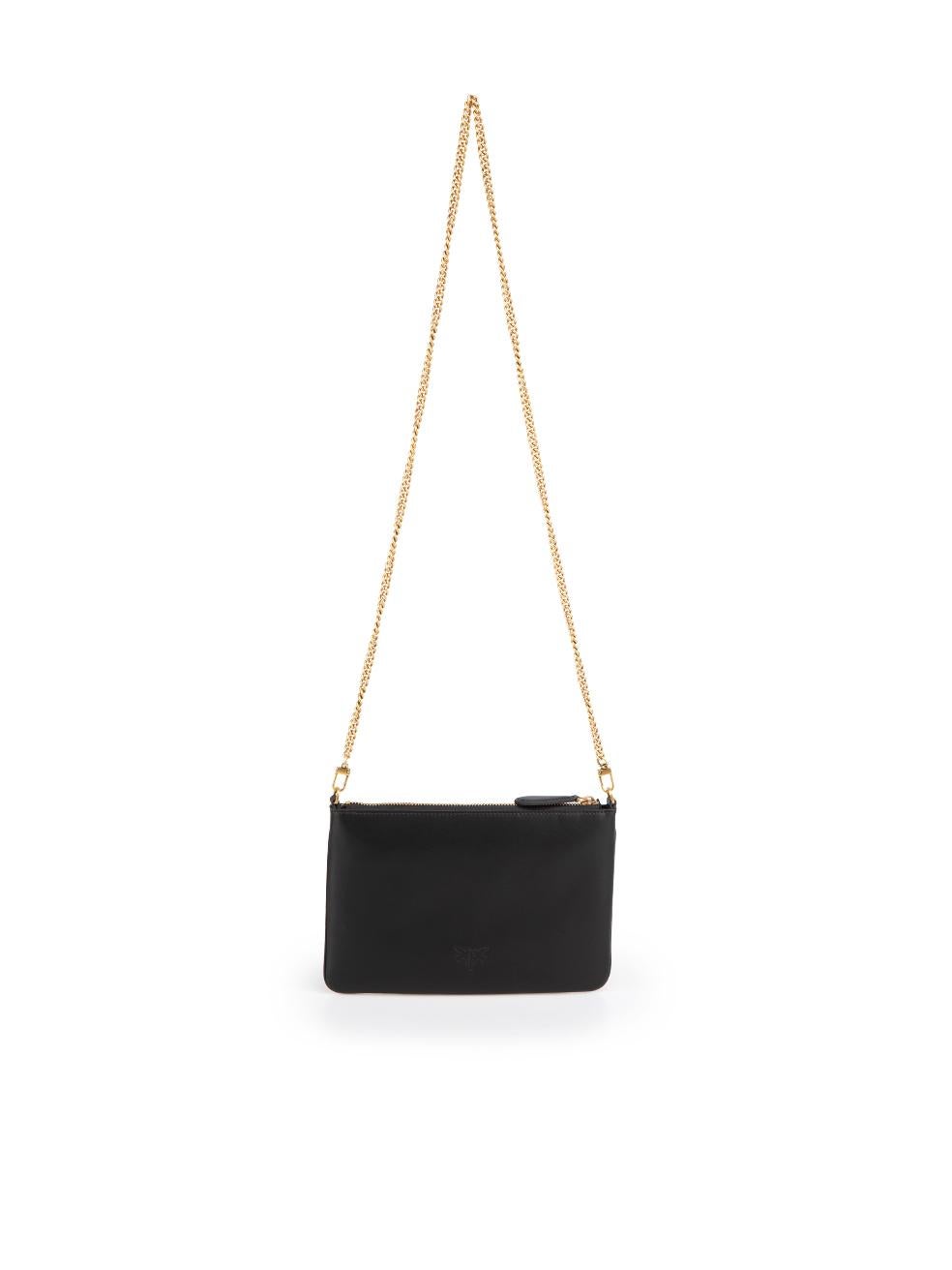 Pinko Black Leather Classic Flat Love Bag Simply In New Condition For Sale In London, GB
