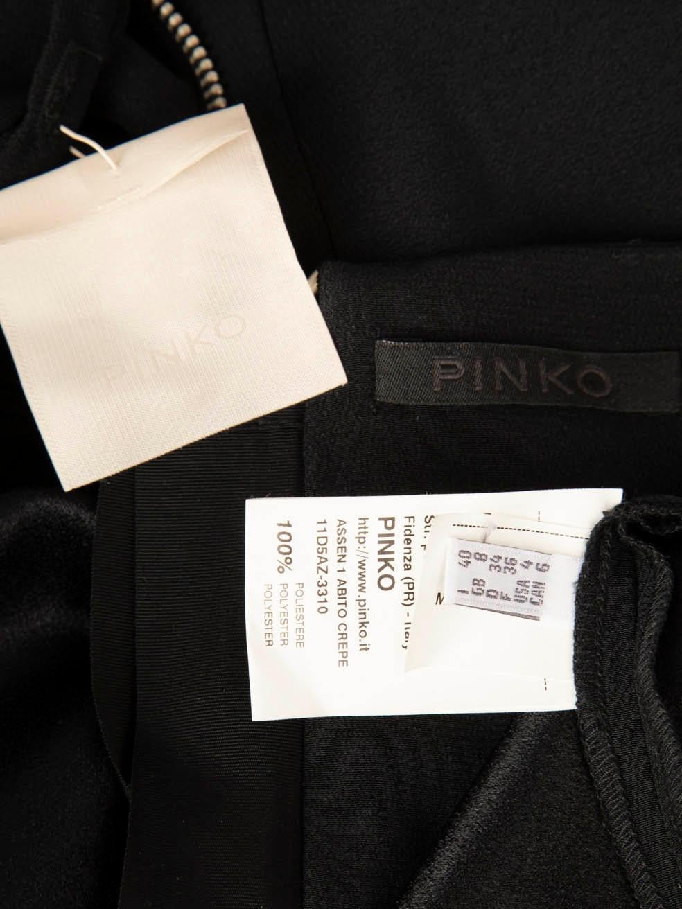 Pinko Black Ruffled Detail Mini Dress Size S Pour femmes en vente