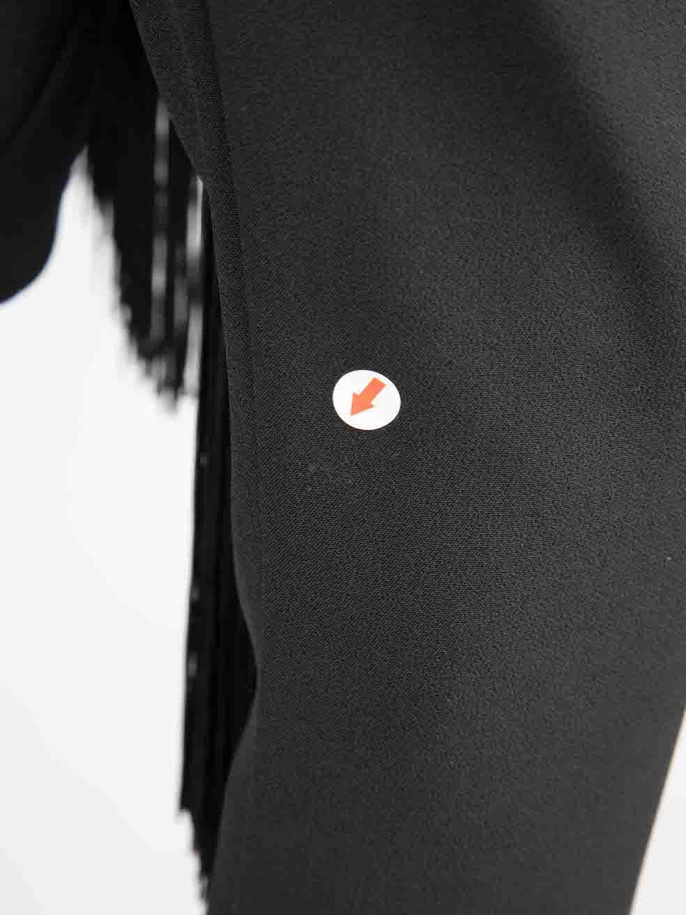 Women's Pinko Black Tassel Detail Cropped Blazer Size XXS For Sale