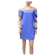 Rosao Blaues gerafftes Mini-Kleid Größe XS