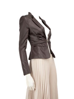 Pinko Brauner Satin Blazer Größe S