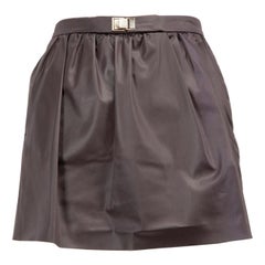 Pinko Brauner Satin Minirock Größe XS