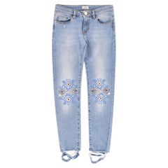 Pinko Floral Embroidered Jeans
