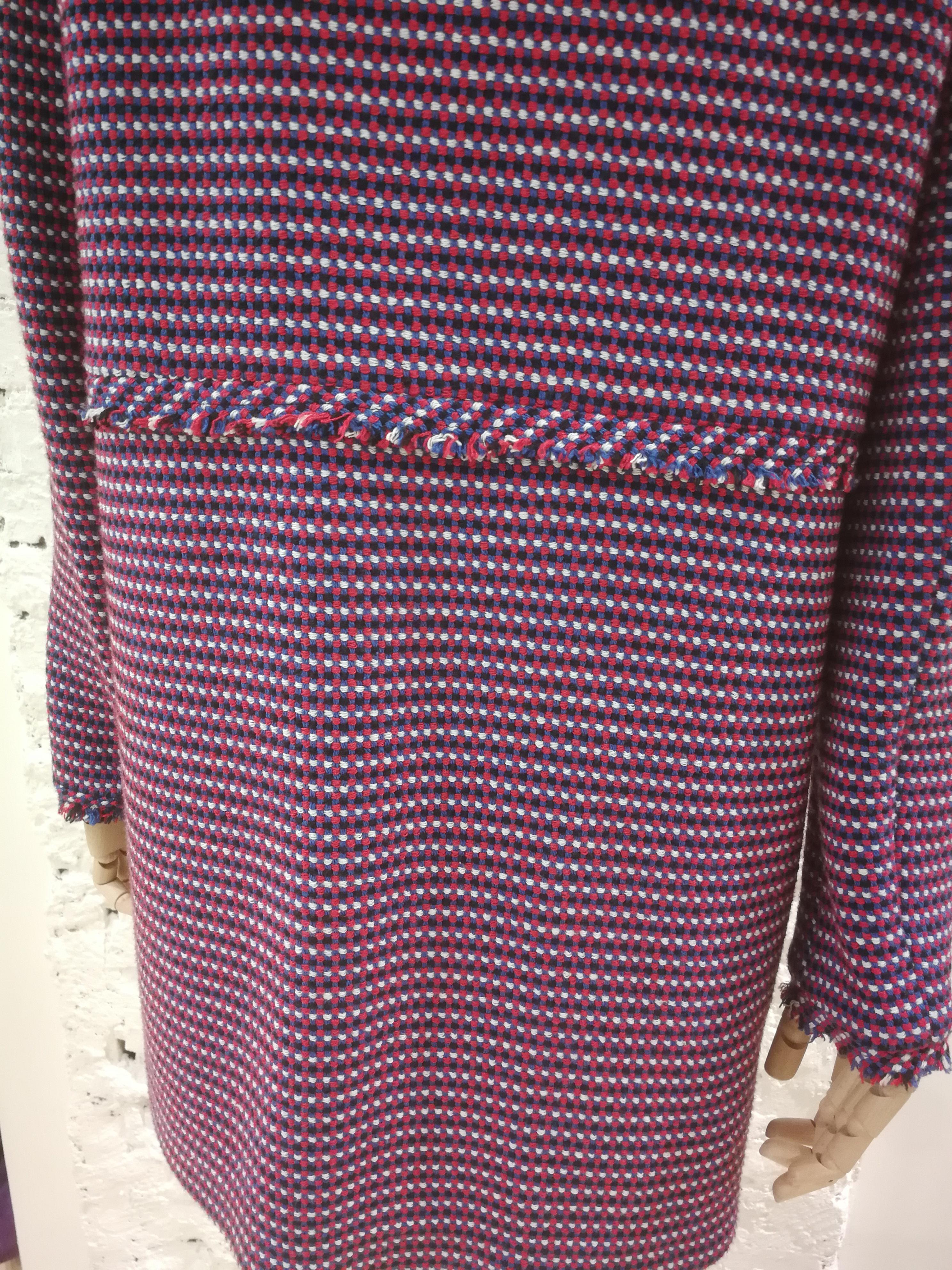Pinko Multicoloured Tweed Coat  For Sale 2