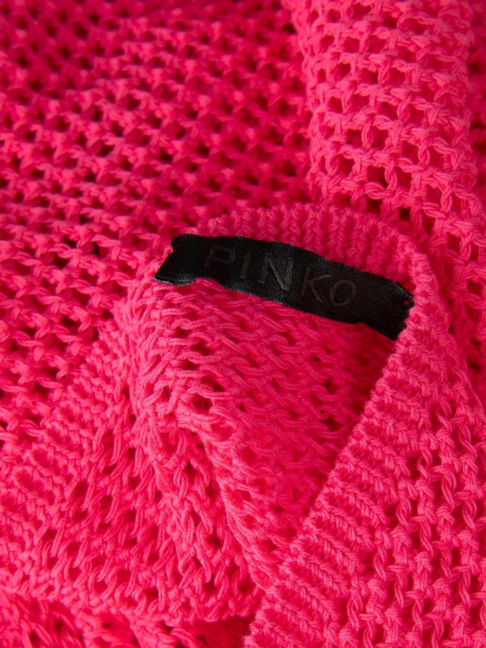 Mini robe transparente en tricot rose Pinko Taille S Pour femmes en vente