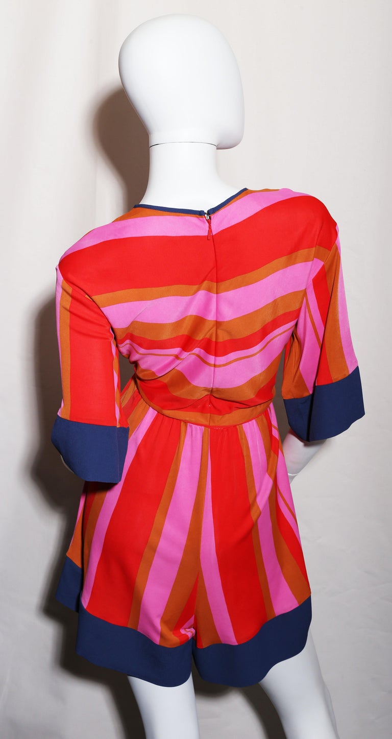 Pinko Stripe short jumpsuit dress For Sale at 1stDibs