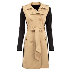 Rosao Damen Brauner & schwarzer zweifarbiger Trenchcoat